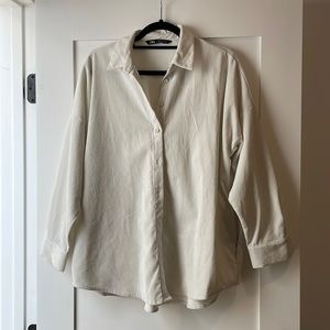 Zara Oversized Corduroy Button Down